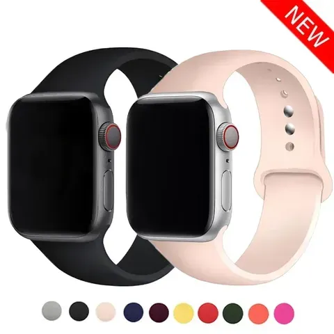Esporte silicone para apple watch ultra band 49mm 40mm 44mm 42/38mm pulseira de borracha macia iwatch série 9 8 7 6 se 5 41mm 45mm cinta