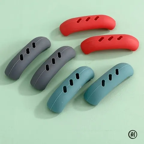Capa de Silicone Resistente ao Calor para Panelas – Antiderrapante, 2 Peças, Protetor de Alça de Panela, Utensílios Essenciais de Cozinha