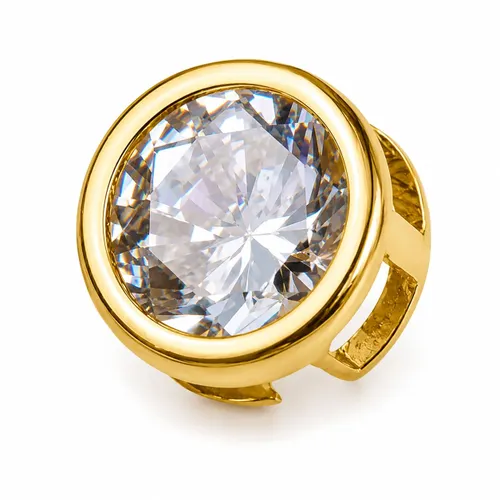 Pingente Ponto de Luz Redondo com Zircônia 5,5 mm em Ouro 18K