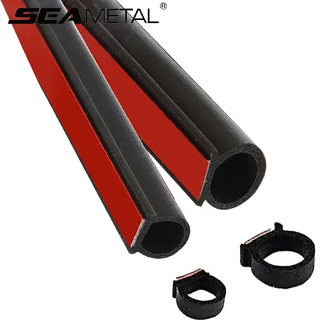 Tira de vedação da porta do carro 2/4/8m selante de borracha automática tipo d isolamento de ruído anti-poeira à prova de som tiras de vedação automática acessórios
