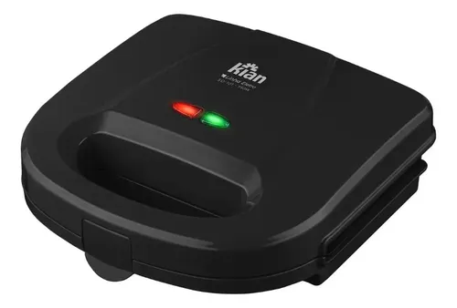 Sanduicheira Grill 2 em 1 Kian Preta Elétrica 750w Cor Preto,Seu Mixto Quente Ultra Rápido, e Outros Petiscos