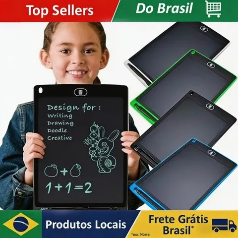 Tablet de Desenho LCD para Crianças, Quadro Apagável Recarregável com Caneta, Brinquedo Educacional de Viagem para Meninos e Meninas
