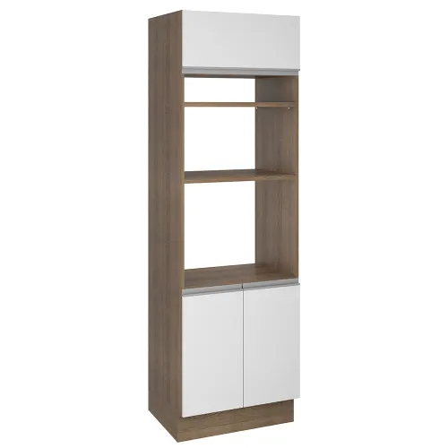 Torre Quente Madesa Glamy 70 x 60 cm 3 Portas Rustic/Branco