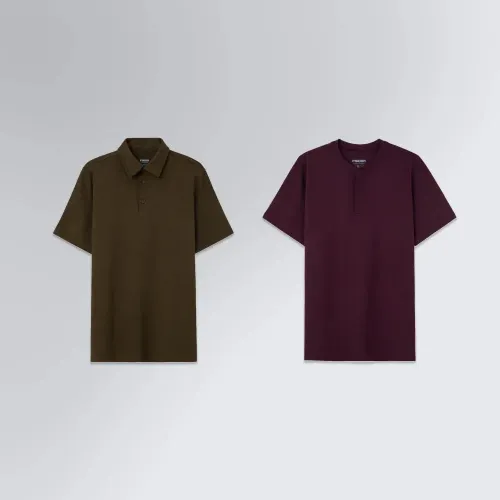Kit Presente Urbano Masculino Camiseta Henley e Camiseta Polo