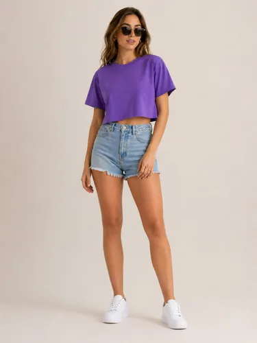 Camiseta Aveloz Feminina Cropped Roxo