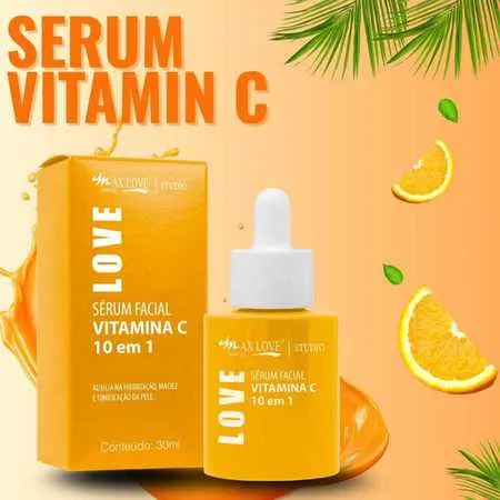 Sérum Facial Vitamina C 10 em 1 - MAX LOVE