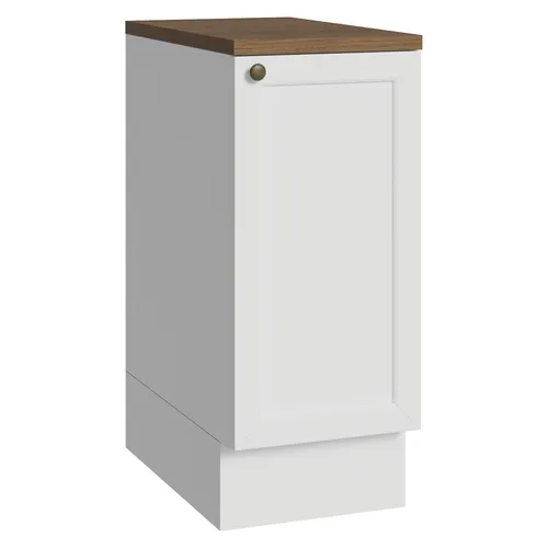 Balcão de Cozinha 35 x 60 cm 1 Porta (Com Tampo) Branco/Rustic Vik Madesa