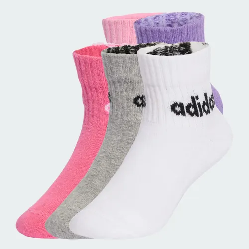 Meias Ankle Linear 5 Pares Infantis Kids adidas