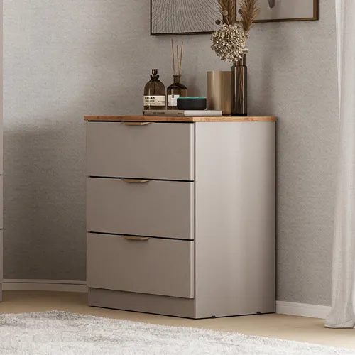Cômoda Milan 3 Gavetas Carraro Avelã