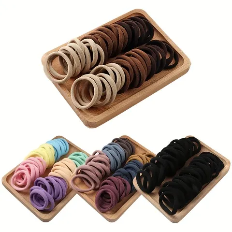 20/50/100pcs laços de cabelo elásticos macios faixas de cabelo conjunto de acessórios decorativos para cabelo para bebês meninas