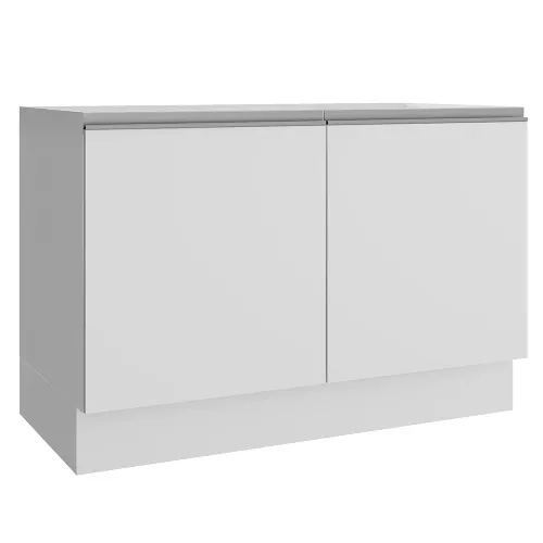 Balcão Gabinete de Pia Madesa Glamy 120 cm 2 Portas (Sem Tampo e Pia) Branco