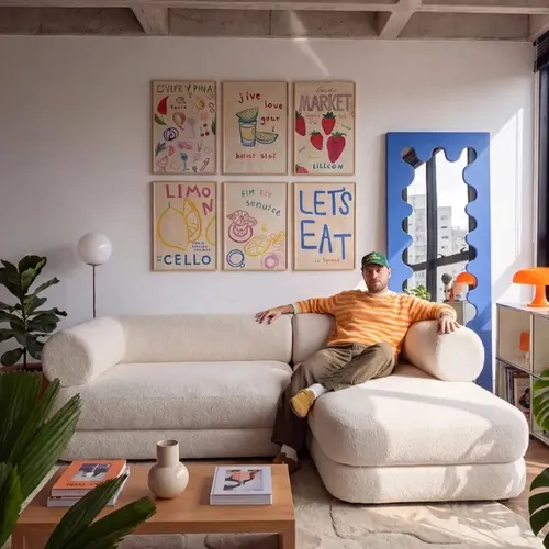 Sofá Cama Nest Tecido Boucle Linho - Sofá na Caixa
