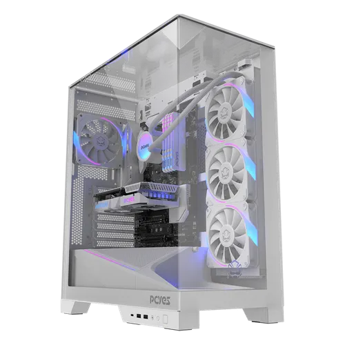 Gabinete Gamer PCYES Forcefield Dome White Ghost GFFDWG