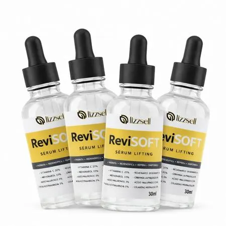 4 ReviSoft Serum Facial Vitamina C e Acido Hialuronico