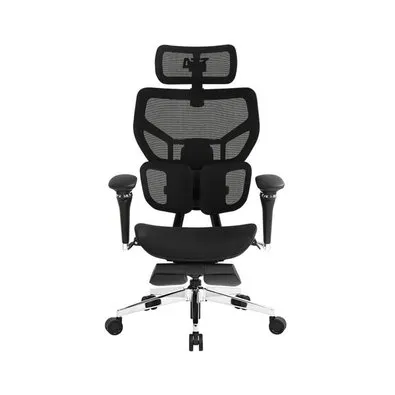 Cadeira Office DT3 Glacius Mesh FT, Ajuste de altura, Mesh, com Apoio para os Pés, Preta - 14742-8