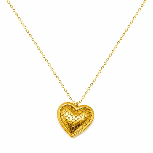 Colar Côncavo Coração em Ouro 18K