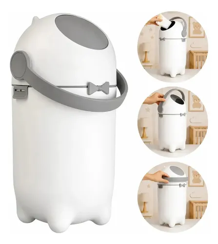 Lixeira para Fraldas Rister Baby 10l Anti-odor com Tampa Branco
