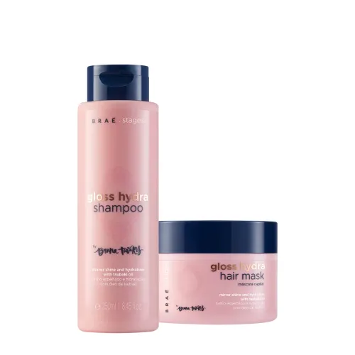 Kit Shampoo 250ml e Máscara 200g Braé Stages By Bruna Tavares Gloss Hydra