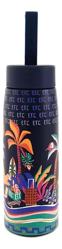 Garrafa Térmica Farm Rio de Aço Inoxidável 500 ml Azul-escuro