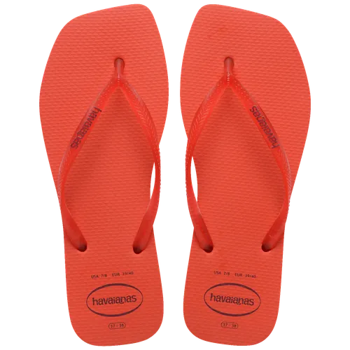 Chinelo Havaianas Slim Square Logo Pop Up