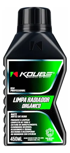 Limpa profunda Radiadores Orgânico automotivo Koube 450ml SISTEMA ARREFECIMENTO CONCENTRADO REMOVE FERRUGEM REMOVE BORRA ADITIVO DE LIMPEZA