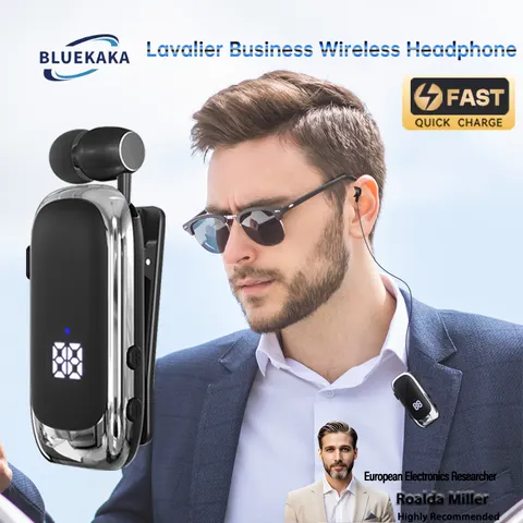 Novos upgrades atacado lapela negócios bluetooth vibração desporto corrida gamer fone de ouvido conversação/música tempo 20 horas, display digital LED, fone de ouvido sem fio com cancelamento de ruído