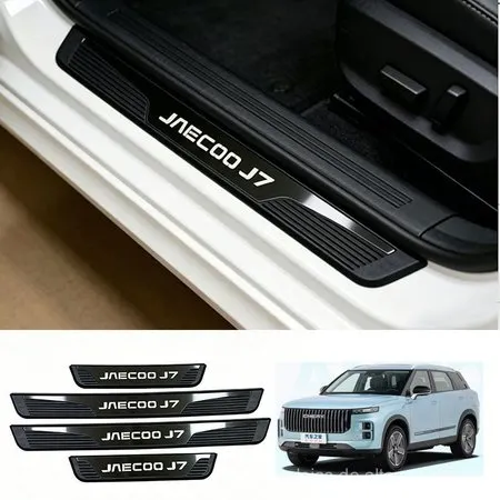 Faixa de Proteção para Soleira de Porta de Carro para Chery Jaecoo 7 J7 2024 2025 2026 Acessórios Placa Protetora de Sol