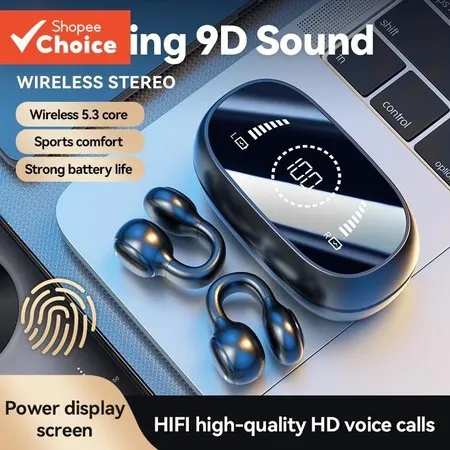 Fones de Ouvido sem Fio TWS Controle de Toque Fone Som Estéreo Bluetooth 5.3 Intra-Auricular Baixo Esportes à Prova Dwat