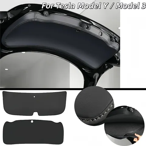 Acessórios para Carro, Tapete de Porta-Malas em Couro para Tesla Model Y e Model 3, Nova Versão Atualizada, Forro de Carga Anti-Sujeira, Protetor
