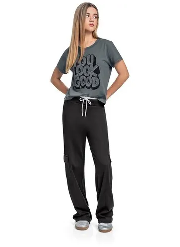 Blusa Juvenil em Meia Malha com Strass (Cinza) Gloss