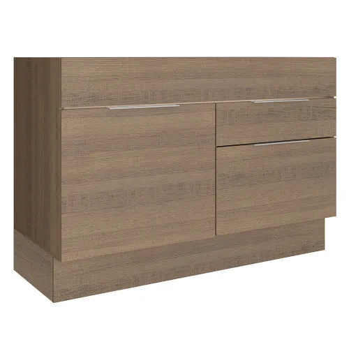 Balcão Gabinete de Pia Madesa Stella 1 Porta e 2 Gavetas (Sem Tampo e Pia) Rustic