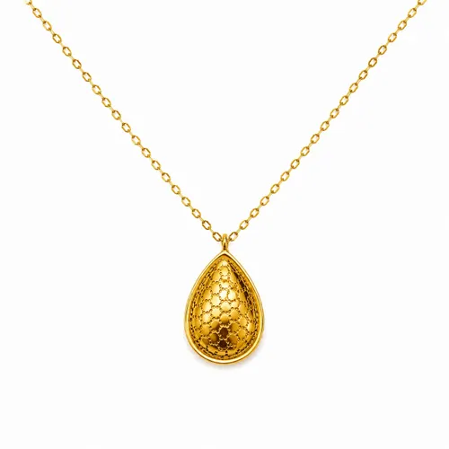 Colar Côncavo Gota em Ouro 18K
