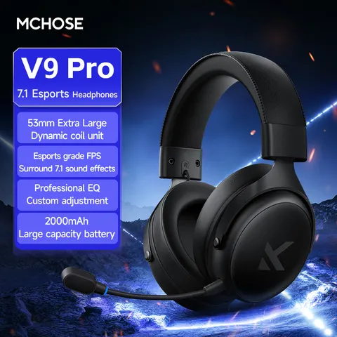 Fone de ouvido MCHOSE V9 Pro 2 com microfone, três modos, Bluetooth, sem fio, para computador, PC, gamer, acessórios, V9 Pro MCHOSE