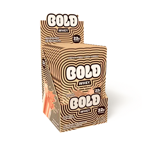 KIT 10 SACHÊS BOLD WHEY MILKSHAKE DE BAUNILHA (30g/Un)