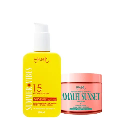 Kit Skelt Summer Vibes Amalfi Sunset Protetor Solar Hidratante (2 Produtos)