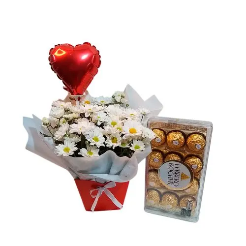 Margaridas com chocolates