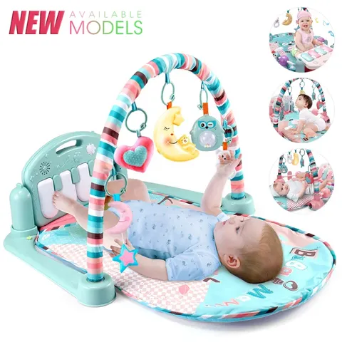 Bebê fitness suporte música jogar ginásio atividade brinquedos recém-nascido piano rastejando cobertor pedal jogo almofada educação precoce 0-36 meses presentes