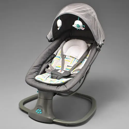 Cadeira de balanço para bebê Mastela Premium elétrica cinza/verde