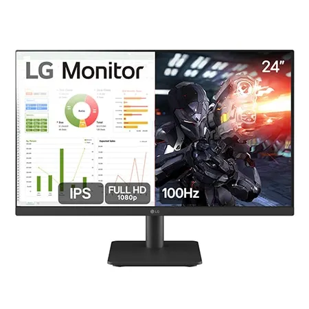 Monitor LG 24" IPS, Full HD, 100Hz, HDMI, Ajuste de Inclinação - 24MS500-B - 24MS500-B