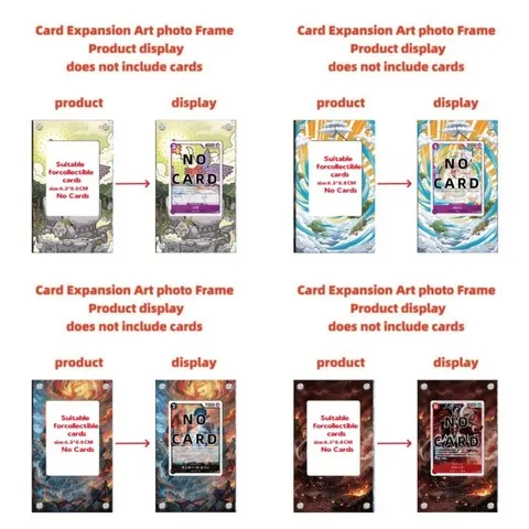 Suporte de Exibição para Cartas Colecionáveis de Anime em Acrílico de Alta Definição, com Moldura de Fundo para Expansão de Cartas, Cartas Não Incluídas