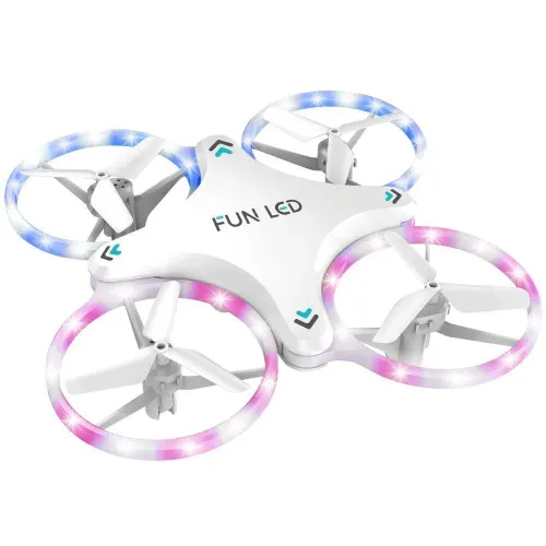 Drone Fun Led Multilaser ES354-30M com Controle Remoto Branco