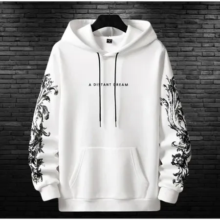 Moletom Fechado Estampado Capuz Agasalho Moda Streetwear Blusa a Distant Dream Manga Longa Flanelado