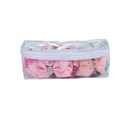 Saquinho Organizador Multiuso de Laços /Brinquedos/Guarda Roupa de Pvc e Ziper Caixa Baú Quarto Infantil