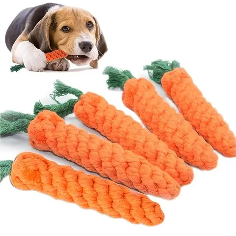 1pc pet nó brinquedo para cão e gato forma cenoura cão mastigar brinquedos corda de algodão brinquedos para cães internos brinquedos do gato acessórios do cão