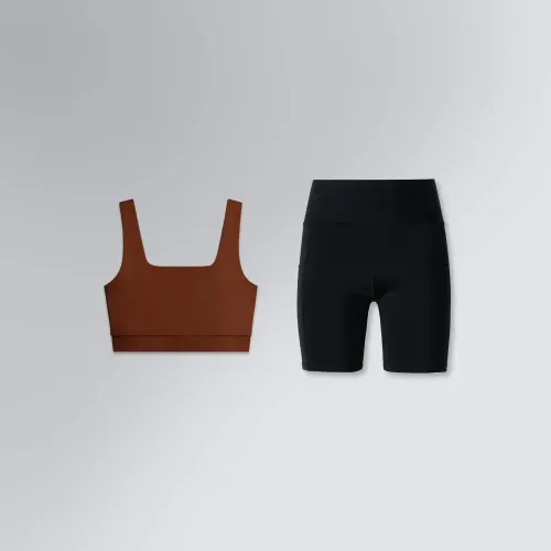 Kit Presente Esportivo Feminino Top Fitness e Short Médio