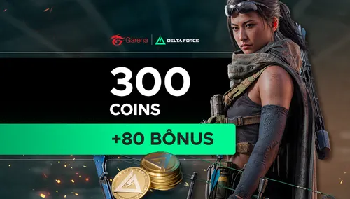 Garena Delta Force Mobile - 300 Delta Coins + Bônus de 80