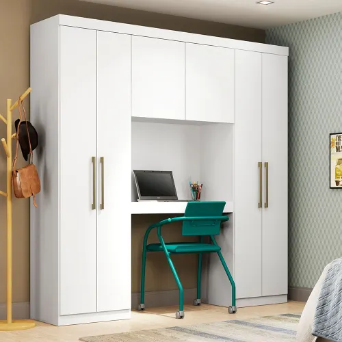 Guarda Roupa Casal 6 Portas Belmont Carraro Branco