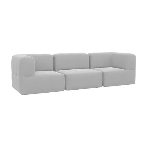 Lounge 3 Puffs Modulares com Dois Cantos