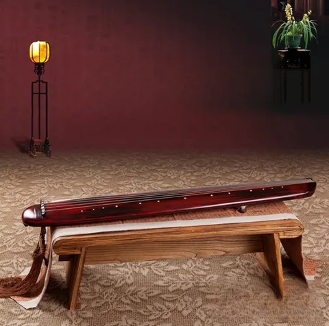 Guqin Chaos estilo Puramente feito à mão em madeira de paulownia antiga para performance profissional