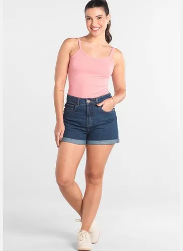 Regata Feminina em Cotton com Alcinhas (Rosa) Just Basic
